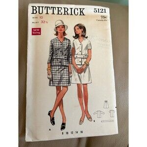 Butterick 5121 vintage dress sewing patterns lot sz 10